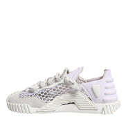 Dolce & Gabbana White Mesh NS1 Low Top Sports Sneaker Shoes