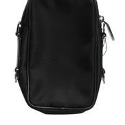 Dolce & Gabbana Black Grain Leather Logo Plaque Clutch Bag