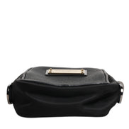 Dolce & Gabbana Black Grain Leather Logo Plaque Clutch Bag