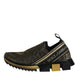 Dolce & Gabbana Χρυσά Glitter Leopard Sneakers Sorrento Παπούτσια