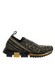 Dolce & Gabbana Χρυσά Glitter Leopard Sneakers Sorrento Παπούτσια