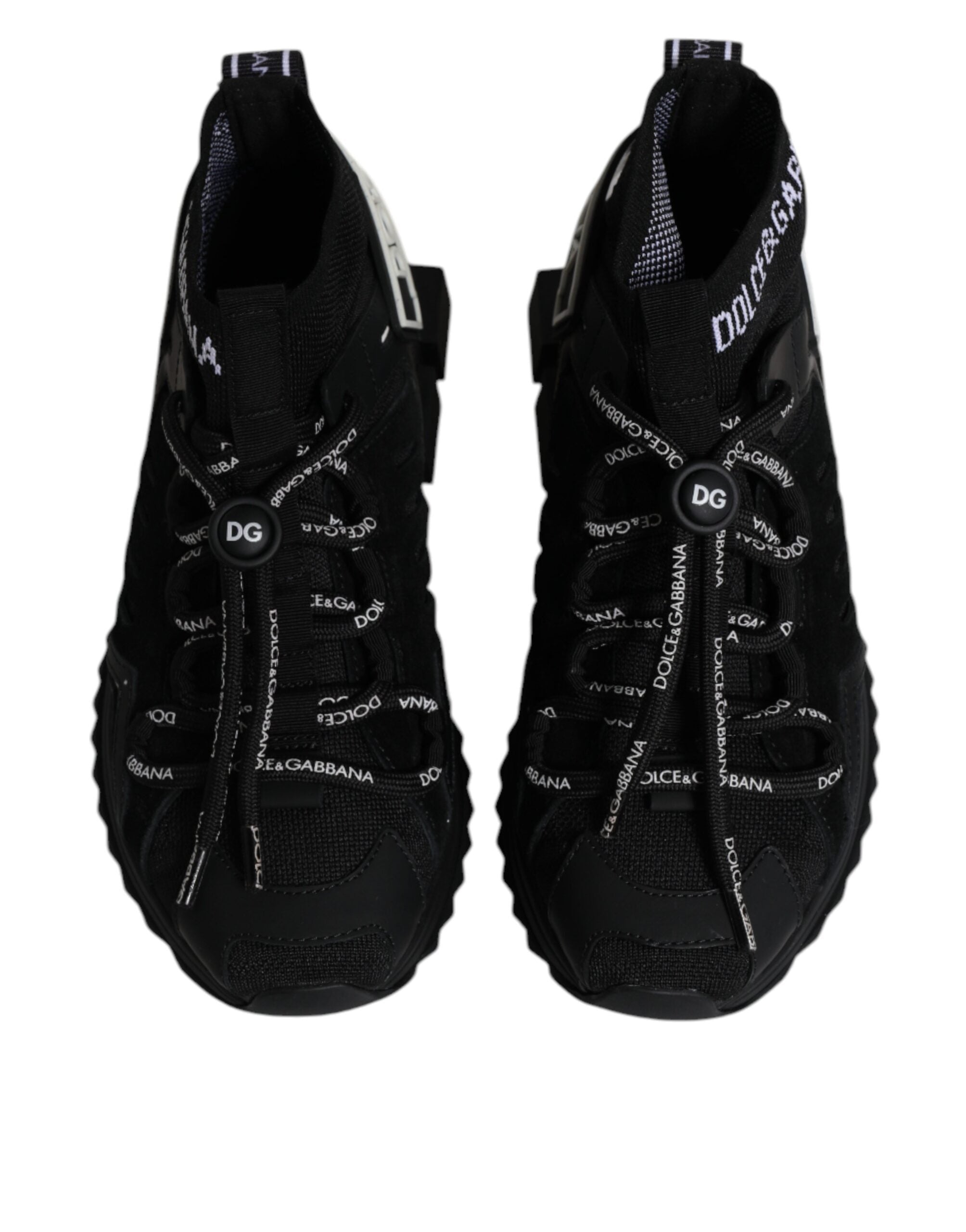 Dolce & Gabbana Μαύρα Παπούτσια Sneakers Sorrento Socks με Λογότυπο