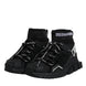 Dolce & Gabbana Μαύρα Παπούτσια Sneakers Sorrento Socks με Λογότυπο