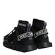 Dolce & Gabbana Μαύρα Παπούτσια Sneakers Sorrento Socks με Λογότυπο
