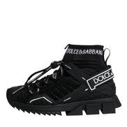 Dolce & Gabbana Black Sorrento Socks Logo Sneakers Shoes
