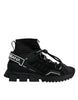 Dolce & Gabbana Μαύρα Παπούτσια Sneakers Sorrento Socks με Λογότυπο