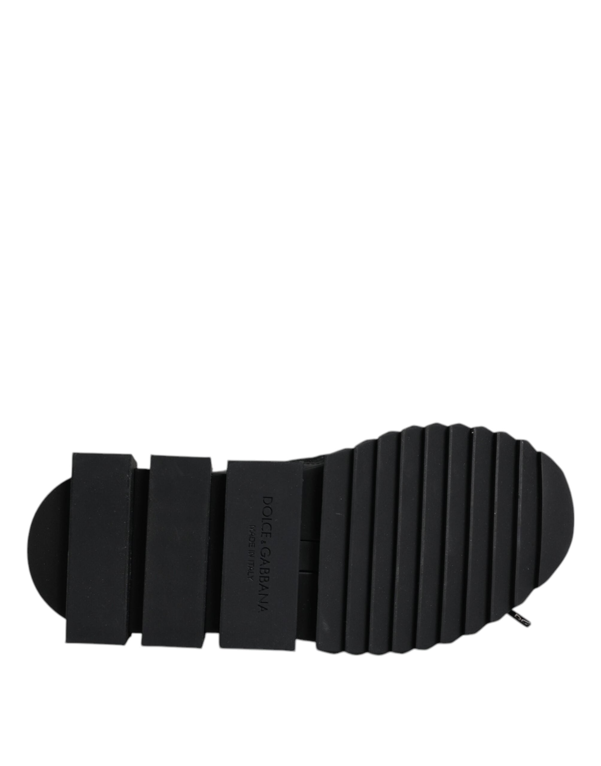Dolce & Gabbana Μαύρα Παπούτσια Sneakers Sorrento Socks με Λογότυπο