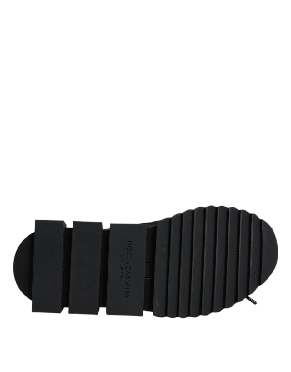 Dolce & Gabbana Μαύρα Παπούτσια Sneakers Sorrento Socks με Λογότυπο