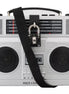 Dolce & Gabbana Silver Retro Radio Boombox Limited Edition Handmade Wood Bag