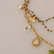 Dolce & Gabbana Gold Brass Crystal Floral Statement Charms Necklace