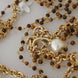 Dolce & Gabbana Gold Brass Crystal Floral Statement Charms Necklace