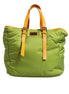 Dolce & Gabbana Green Nylon Padded Logo Plaque Tote Crossbody Bag