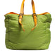 Dolce & Gabbana Green Nylon Padded Logo Plaque Tote Crossbody Bag