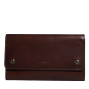 Dolce & Gabbana Brown Leather Logo Embossed Crossbody Bag