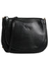 Dolce & Gabbana Black Leather Flap Saddle Shoulder Bag