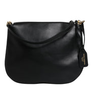 Dolce & Gabbana Black Leather Flap Saddle Shoulder Bag