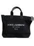 Dolce & Gabbana Black Canvas DG Logo Women Shopping Hand Tote Bag
