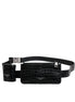 Dolce & Gabbana Black Alligator Leather Airpods Case Coin Purse Wallet