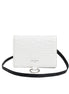 Dolce & Gabbana White Blue Leather Bifold Crossbody Sling Wallet