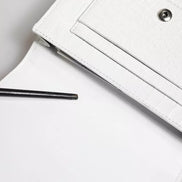 Dolce & Gabbana White Blue Leather Bifold Crossbody Sling Wallet