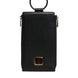 Dolce & Gabbana Black Leather Logo Plaque Neck Strap Card Coin Wallet