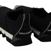 Dolce & Gabbana Black Shark Neoprene Stretch Sneakers Shoes