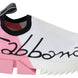 Dolce & Gabbana Ροζ Λευκό Λογότυπο Αθλητικά Παπούτσια Sorrento