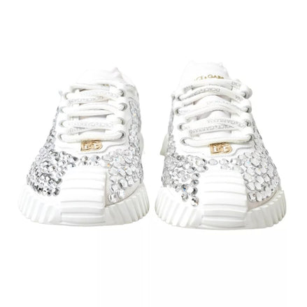 Dolce & Gabbana Λευκά Sneakers NS1 από Καμβά και Δέρμα με Διακοσμητικές Λεπτομέρειες