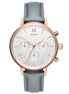 MVMT Gray Leather Dress Watch