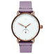 MVMT Purple Leather Dress Watch