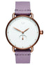 MVMT Purple Leather Dress Watch
