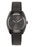 Adidas Black Leather Dress Watch