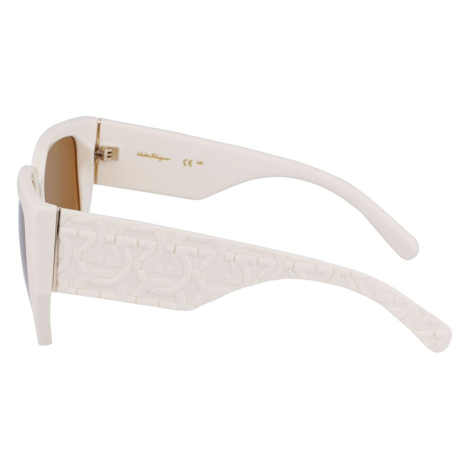 Ferragamo White Bio Injected Γυαλιά Ηλίου