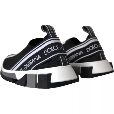 Dolce & Gabbana Μαύρα Λευκά Slip On Sorrento Αθλητικά Παπούτσια