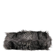 Dolce & Gabbana Black Oversize Faux Fur Shopping Tote Bag