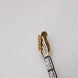 Dolce & Gabbana Gold Brass Beaded Guitar Pin Brooch