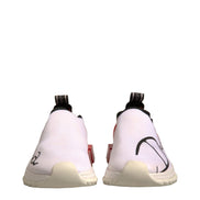 Dolce & Gabbana White Red Low Top Sorrento Sneakers Shoes