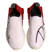 Dolce & Gabbana White Red Low Top Sorrento Sneakers Shoes