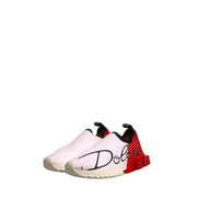 Dolce & Gabbana White Red Low Top Sorrento Sneakers Shoes