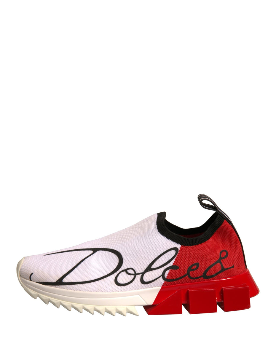 Dolce & Gabbana Λευκά Κόκκινα Χαμηλά Αθλητικά Παπούτσια Sorrento