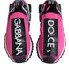 Dolce & Gabbana Fuchsia White Slip On Sorrento Sneakers Shoes