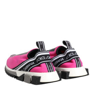 Dolce & Gabbana Fuchsia White Slip On Sorrento Sneakers Shoes
