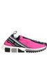 Dolce & Gabbana Fuchsia White Slip On Sorrento Sneakers Shoes