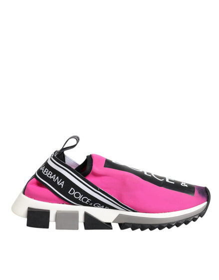 Dolce & Gabbana Φούξια Λευκά Slip On Αθλητικά Παπούτσια Sorrento