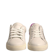 Dolce & Gabbana White Suede Leather Low Top Sneakers Shoes