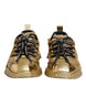 Dolce & Gabbana Χρυσά NS1 Sneakers με κορδόνια από ελαστική δαντέλα