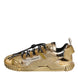 Dolce & Gabbana Χρυσά NS1 Sneakers με κορδόνια από ελαστική δαντέλα