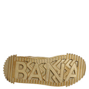 Dolce & Gabbana Gold Stretch Lace Up NS1 Sneakers Shoes