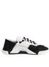 Dolce & Gabbana White Black NS1 Low Top Sneakers Shoes