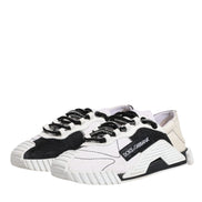 Dolce & Gabbana White Black NS1 Low Top Sneakers Shoes